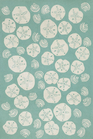 Trans Ocean Frontporch Collection 1408/04 SHELL TOSS AQUA