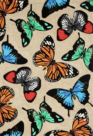 Trans Ocean Frontporch Collection 1439/44 BUTTERFLY DANCE MULTI