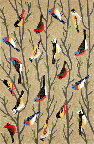 Trans Ocean Frontporch Collection 1440/44 BIRDS MULTI