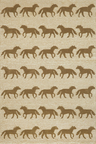 Trans Ocean Frontporch Collection 1460/19 HORSES BROWN