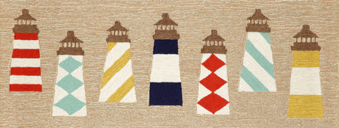 Trans Ocean Frontporch Collection 1401/12 LIGHTHOUSES NATURAL