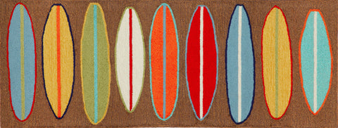 Trans Ocean Frontporch Collection 1406/19 SURFBOARDS BROWN