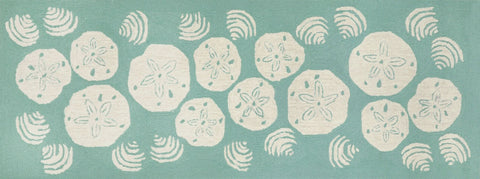 Trans Ocean Frontporch Collection 1408/04 SHELL TOSS AQUA