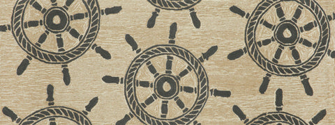 Trans Ocean Frontporch Collection 1456/48 SHIP WHEEL BLACK