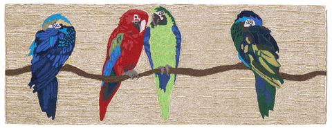 Trans Ocean Frontporch Collection 1492/44 PARROTS BRIGHT