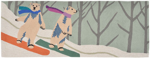 Trans Ocean Frontporch Collection 1504/11 BOARDING BEARS SNOW