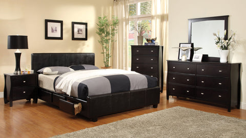 Corwin Leatherette Storage Bed
