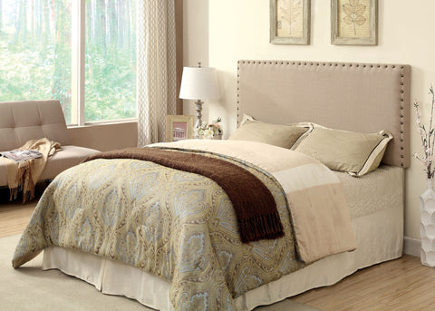 Amelie Linen Upholstered Adjustable Headboard Full to Queen (Blue, Green & Ivory)