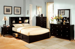 Newton Modern Platform Bed with Bookcase
