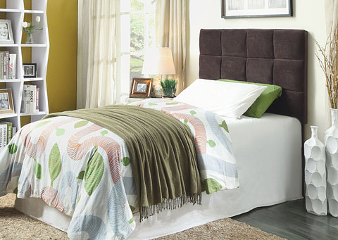 Fiorina Modern Upholstered Headboard Twin (Brown & Ivory)