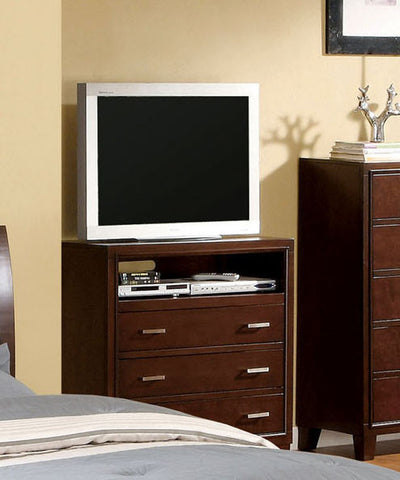 Argus Contemporary Media Chest (Brown Cherry & Espresso)