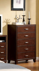 Argus Contemporary 5-Drawer Chest (Brown Cherry & Espresso)