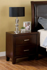 Argus Contemporary 2-Drawer Nightstand (Brown Cherry & Espresso)