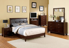 Argus Contemporary Platform Bed (Brown Cherry & Espresso)