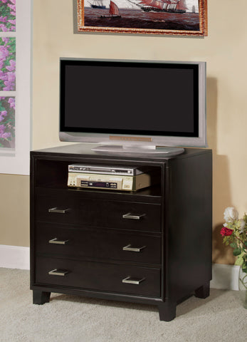 Argus Contemporary Media Chest (Brown Cherry & Espresso)