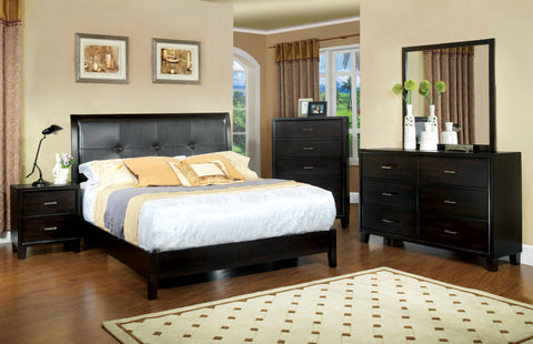 Argus Contemporary Platform Bed (Brown Cherry & Espresso)
