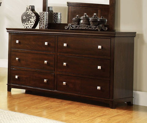 Modena Transitional Dresser (Brown Cherry & Espresso)