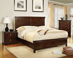 Modena Transitional Platform Bed (Brown Cherry & Espresso)