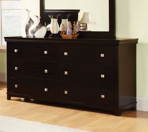 Modena Transitional Dresser (Brown Cherry & Espresso)