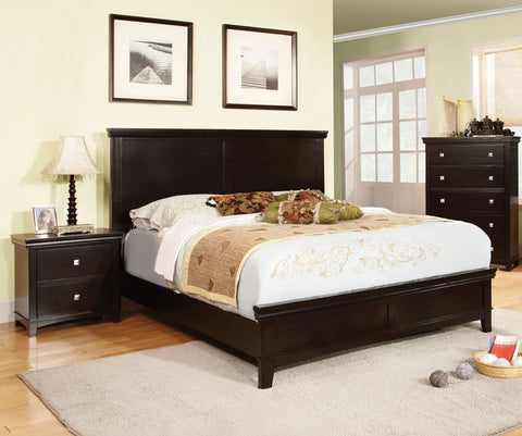 Modena Transitional Platform Bed (Brown Cherry & Espresso)