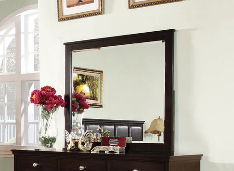 Fiore Contemporary Wood-Framed Mirror