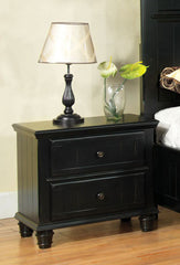 Hudson Cottage Style Nightstand (Black & White)
