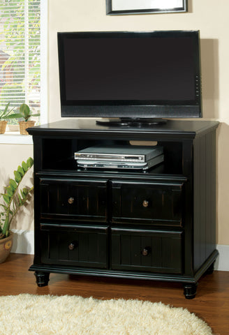 Hudson Cottage Style Media Chest (Black & White)