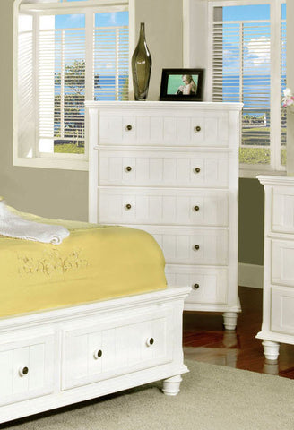 Hudson Cottage Style Chest of Drawers (Black & White)