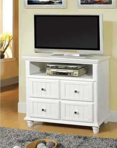 Hudson Cottage Style Media Chest (Black & White)