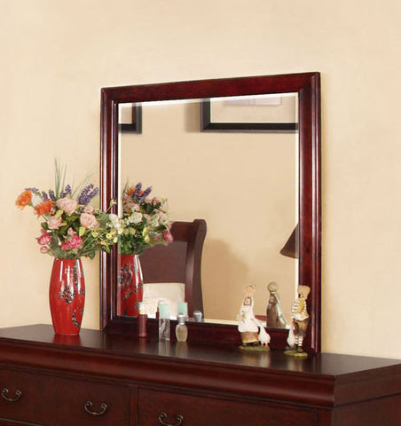 Sirius Transitional Wood-Framed Mirror (Black, Cherry & Espresso)