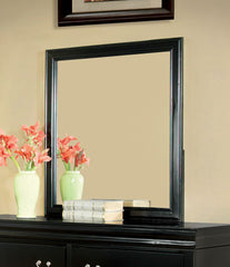 Sirius Transitional Wood-Framed Mirror (Black, Cherry & Espresso)