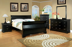 Sirius Transitional Sleigh Bed (Black, Cherry & Espresso)
