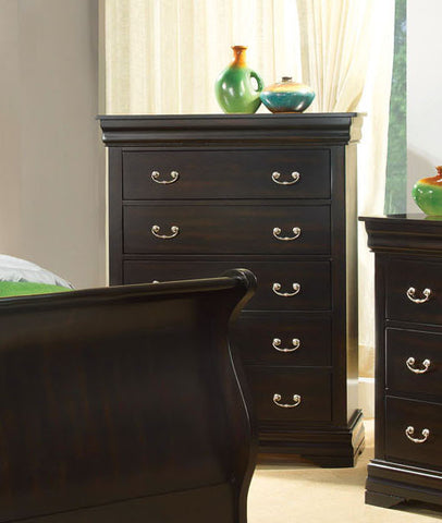 Sirius Transitional Chest of Drawers (Black, Cherry & Espresso)