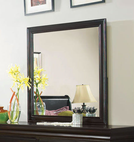 Sirius Transitional Wood-Framed Mirror (Black, Cherry & Espresso)