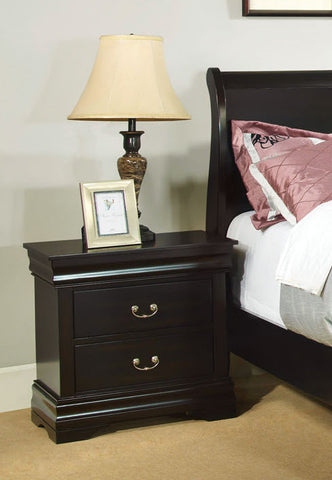 Sirius Transitional Nightstand (Black, Cherry & Espresso)