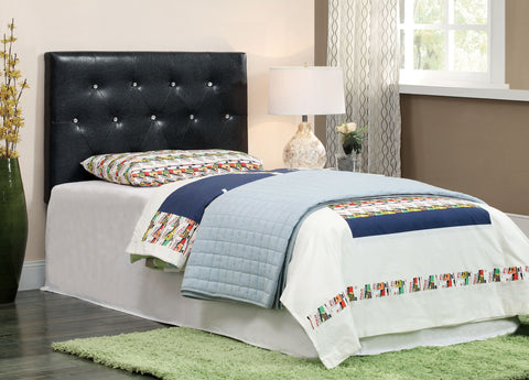 Glendale Modern Leatherette Headboard Twin (Black & White)