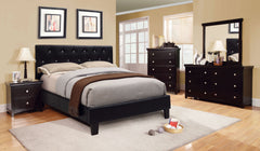Glendale Modern Leatherette Platform Bed (Black & White)