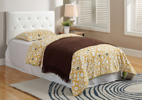 Glendale Modern Leatherette Headboard Twin (Black & White)