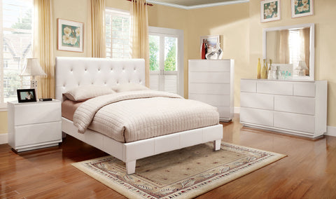 Glendale Modern Leatherette Platform Bed (Black & White)