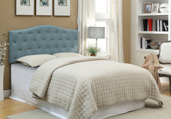 Heather Contemporary Adjustable Headboard Full to Queen (Blue, Green & Ivory)