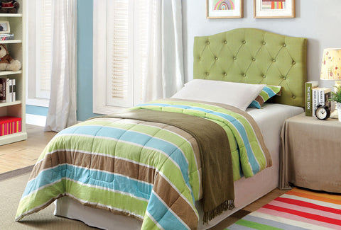Heather Contemporary Headboard Twin (Blue, Green & Ivory)