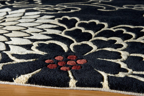 Momeni Koi Collection Rug KOI00KO-13BLK