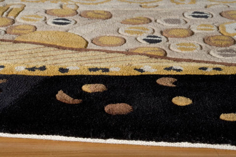 Momeni New Wave Collection Rug NEWWANW-01BLK
