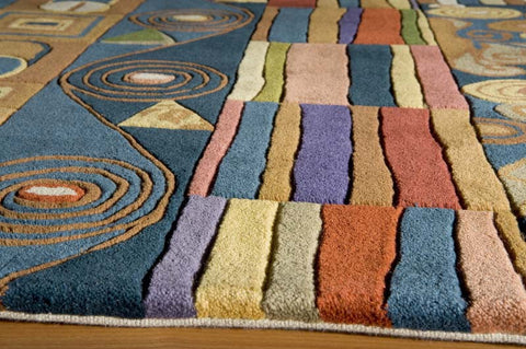 Momeni New Wave Collection Rug NEWWANW-02BLU