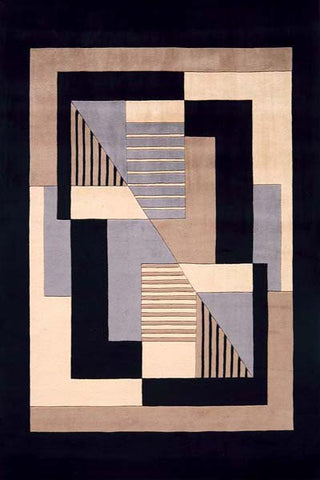 Momeni New Wave Collection Rug NEWWANW-06BLK