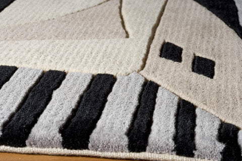 Momeni New Wave Collection Rug NEWWANW-22BLK