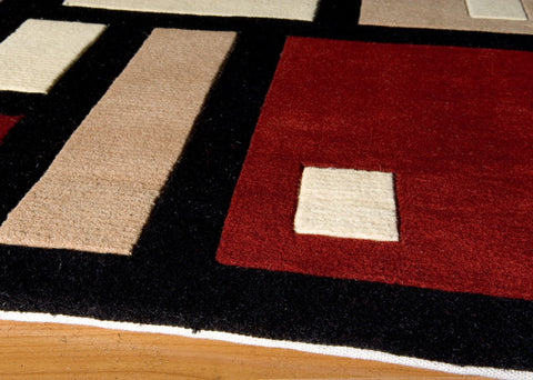 Momeni New Wave Collection Rug NEWWANW-50BLK
