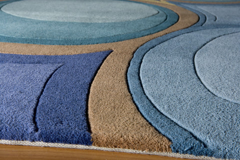 Momeni New Wave Collection Rug NEWWANW-133BLU