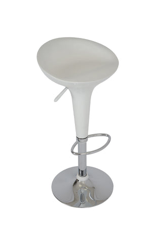 Boraam ABS Scoop Stool Set of 2 (Black, Red & White)