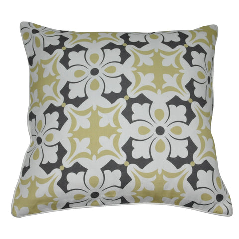 18" x 18" Gray Damask Decorative Pillow P0001-1818P